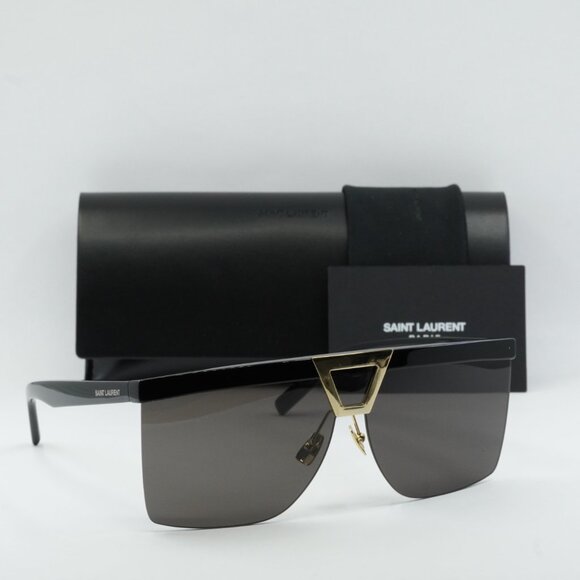 Saint Laurent SL537 PALACE 001 Shield Sunglasses – Black - Picture 10 of 10